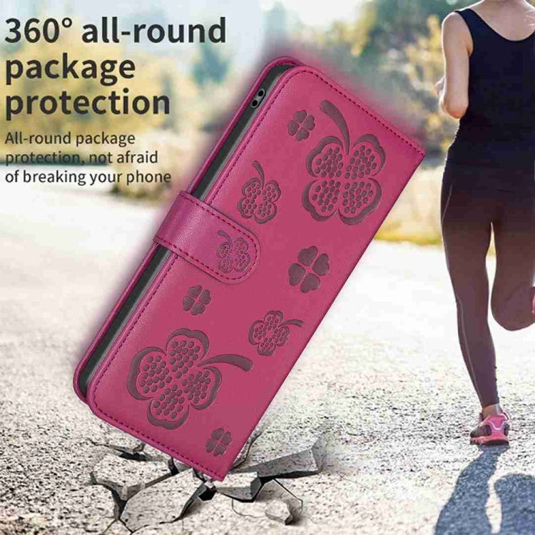Four-leaf Embossed Leather Phone Case, For OPPO A17, For OPPO A57 4G, For OPPO A96 5G / Reno7 Z, For OPPO A76 5G / A36 4G
