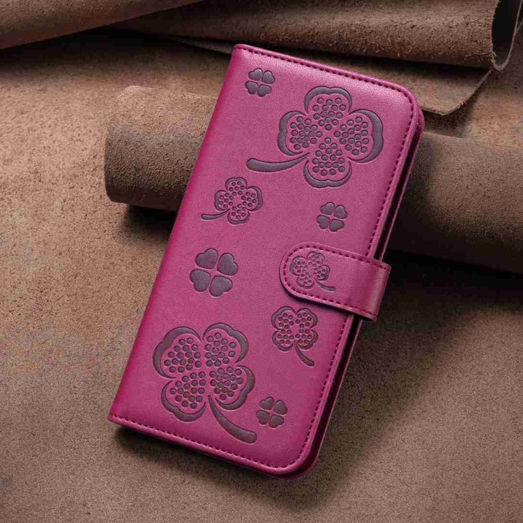 Four-leaf Embossed Leather Phone Case, For OPPO A17, For OPPO A57 4G, For OPPO A96 5G / Reno7 Z, For OPPO A76 5G / A36 4G