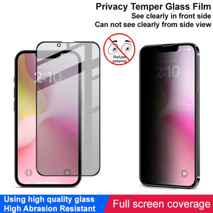 imak HD Full Screen Anti-spy Tempered Glass Protective Film, For iPhone 16e, For iPhone 15 Pro Max, For iPhone 15 Pro, For iPhone 15 Plus, For iPhone 15