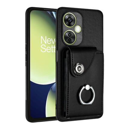 Organ Card Bag Ring Holder PU Phone Case, For OnePlus Nord 4, For OnePlus Nord CE4, For OnePlus Nord CE 3 Lite