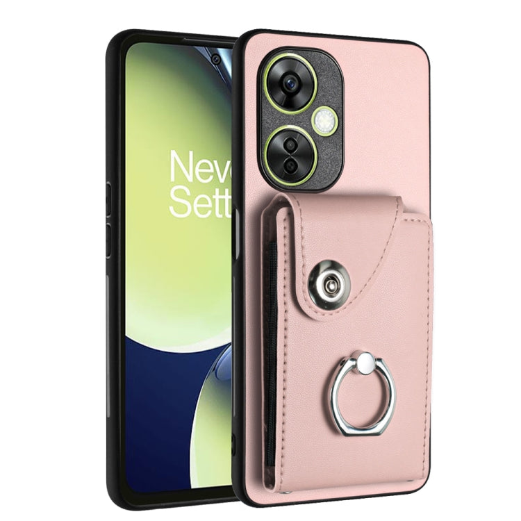 Organ Card Bag Ring Holder PU Phone Case, For OnePlus Nord 4, For OnePlus Nord CE4, For OnePlus Nord CE 3 Lite