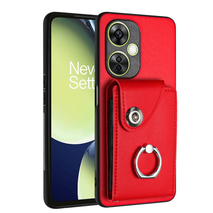 Organ Card Bag Ring Holder PU Phone Case, For OnePlus Nord 4, For OnePlus Nord CE4, For OnePlus Nord CE 3 Lite