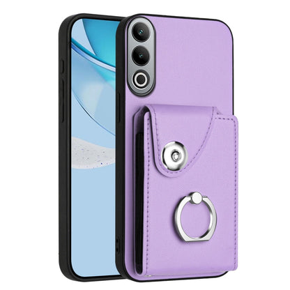 Organ Card Bag Ring Holder PU Phone Case, For OnePlus Nord 4, For OnePlus Nord CE4, For OnePlus Nord CE 3 Lite