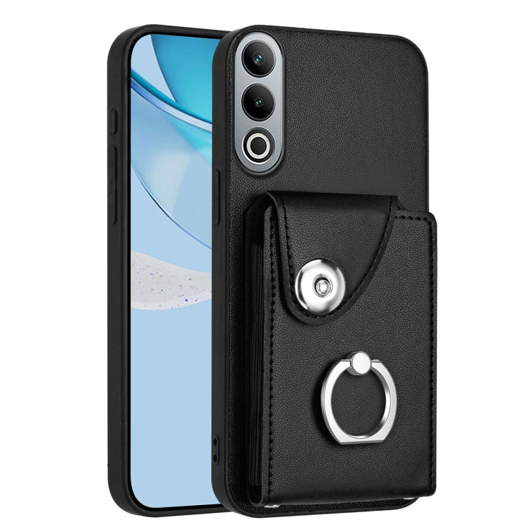 Organ Card Bag Ring Holder PU Phone Case, For OnePlus Nord 4, For OnePlus Nord CE4, For OnePlus Nord CE 3 Lite