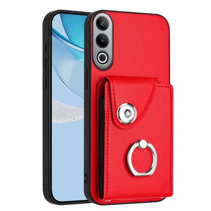 Organ Card Bag Ring Holder PU Phone Case, For OnePlus Nord 4, For OnePlus Nord CE4, For OnePlus Nord CE 3 Lite