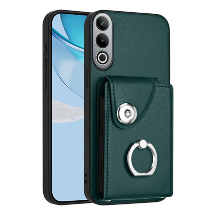 Organ Card Bag Ring Holder PU Phone Case, For OnePlus Nord 4, For OnePlus Nord CE4, For OnePlus Nord CE 3 Lite