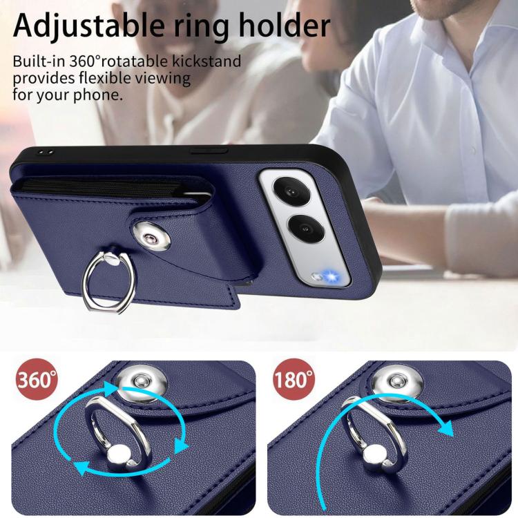 Organ Card Bag Ring Holder PU Phone Case, For OnePlus Nord 4, For OnePlus Nord CE4, For OnePlus Nord CE 3 Lite