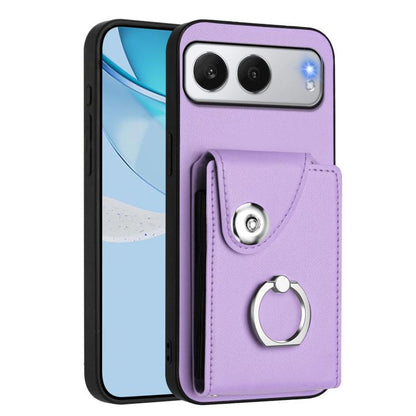Organ Card Bag Ring Holder PU Phone Case, For OnePlus Nord 4, For OnePlus Nord CE4, For OnePlus Nord CE 3 Lite