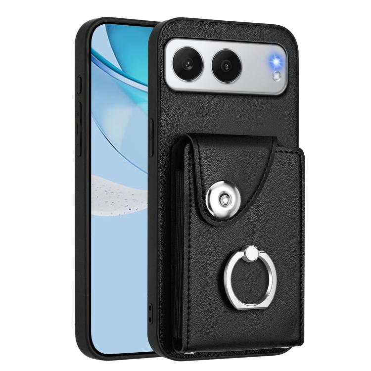 Organ Card Bag Ring Holder PU Phone Case, For OnePlus Nord 4, For OnePlus Nord CE4, For OnePlus Nord CE 3 Lite