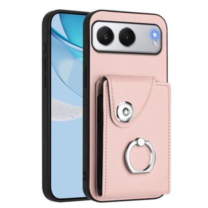 Organ Card Bag Ring Holder PU Phone Case, For OnePlus Nord 4, For OnePlus Nord CE4, For OnePlus Nord CE 3 Lite