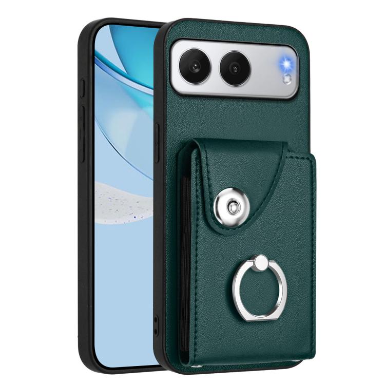 Organ Card Bag Ring Holder PU Phone Case, For OnePlus Nord 4, For OnePlus Nord CE4, For OnePlus Nord CE 3 Lite