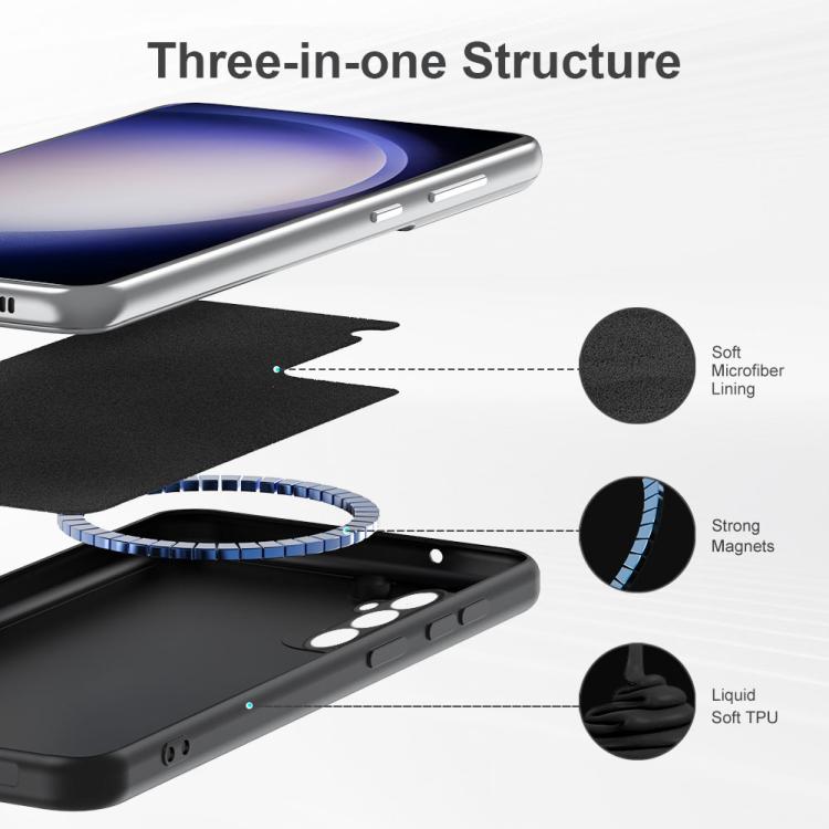 MagSafe Magnetic Liquid Silicone Phone Case, For Samsung Galaxy S25 5G, For Samsung Galaxy S25+ 5G, For Samsung Galaxy S25 Ultra 5G, For Samsung Galaxy S24 Ultra 5G, For Samsung Galaxy S24+ 5G, For Samsung Galaxy S24 5G