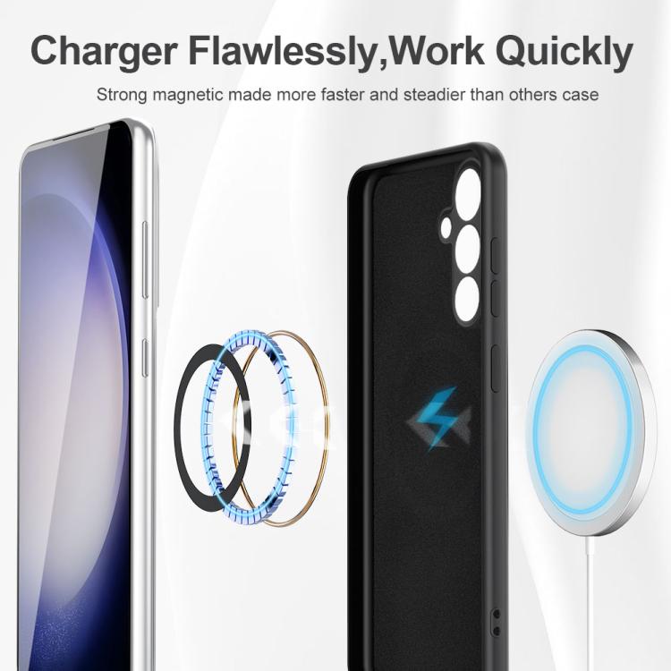 MagSafe Magnetic Liquid Silicone Phone Case, For Samsung Galaxy S25 5G, For Samsung Galaxy S25+ 5G, For Samsung Galaxy S25 Ultra 5G, For Samsung Galaxy S24 Ultra 5G, For Samsung Galaxy S24+ 5G, For Samsung Galaxy S24 5G
