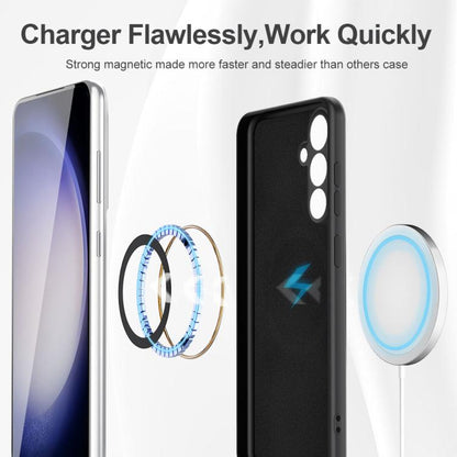 MagSafe Magnetic Liquid Silicone Phone Case, For Samsung Galaxy S25 5G, For Samsung Galaxy S25+ 5G, For Samsung Galaxy S25 Ultra 5G, For Samsung Galaxy S24 Ultra 5G, For Samsung Galaxy S24+ 5G, For Samsung Galaxy S24 5G