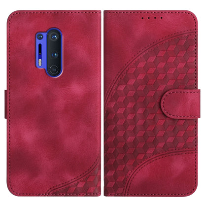 Elephant Head Embossed Phone Leather Case with Lanyard, For OnePlus 8 Pro