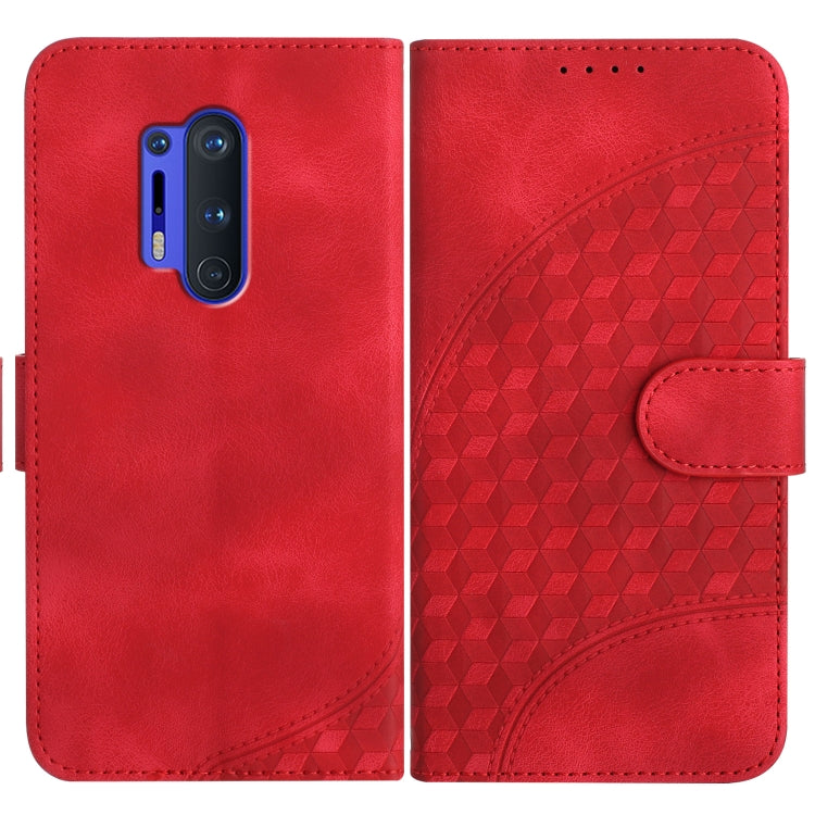 Elephant Head Embossed Phone Leather Case with Lanyard, For OnePlus 8 Pro