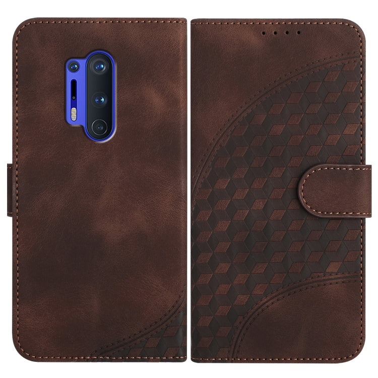Elephant Head Embossed Phone Leather Case with Lanyard, For OnePlus 8 Pro