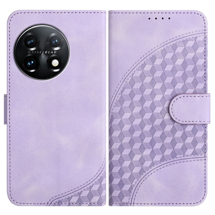 Elephant Head Embossed Phone Leather Case with Lanyard, For OnePlus Ace 2V, For OnePlus 11, For OnePlus 9R 5G