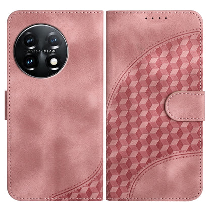 Elephant Head Embossed Phone Leather Case with Lanyard, For OnePlus Ace 2V, For OnePlus 11, For OnePlus 9R 5G