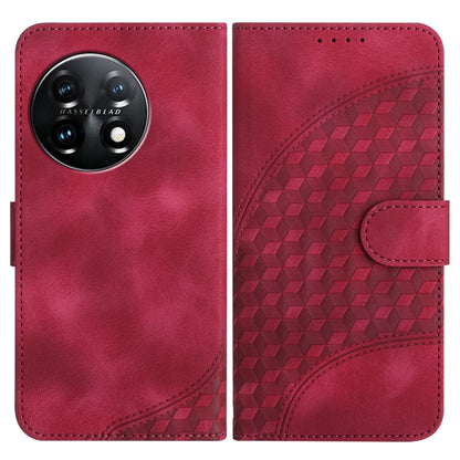 Elephant Head Embossed Phone Leather Case with Lanyard, For OnePlus Ace 2V, For OnePlus 11, For OnePlus 9R 5G