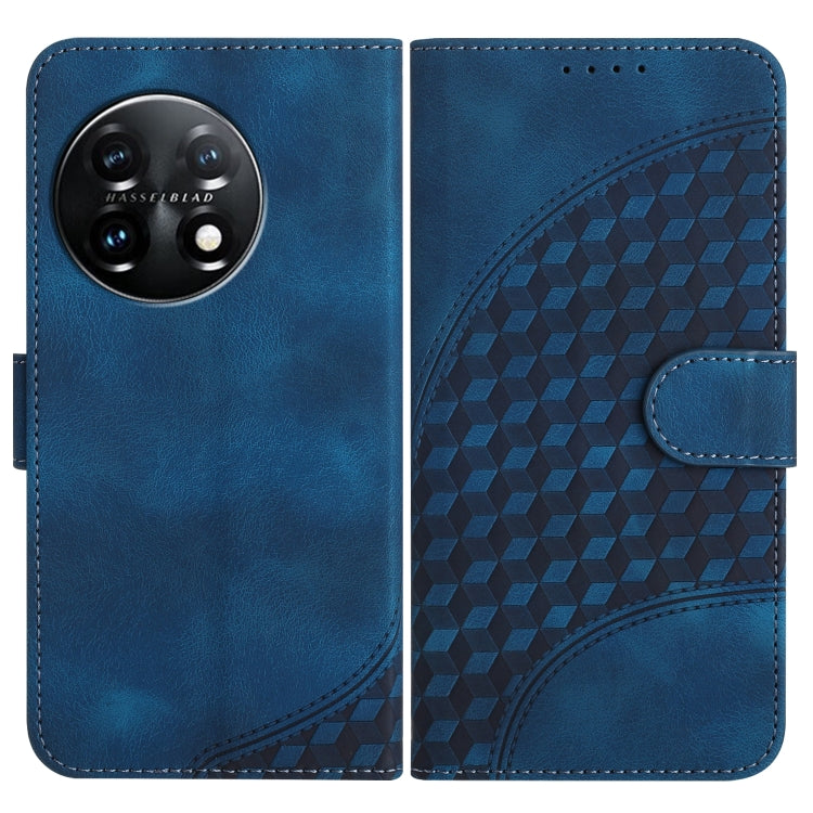 Elephant Head Embossed Phone Leather Case with Lanyard, For OnePlus Ace 2V, For OnePlus 11, For OnePlus 9R 5G