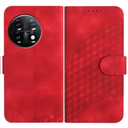Elephant Head Embossed Phone Leather Case with Lanyard, For OnePlus Ace 2V, For OnePlus 11, For OnePlus 9R 5G