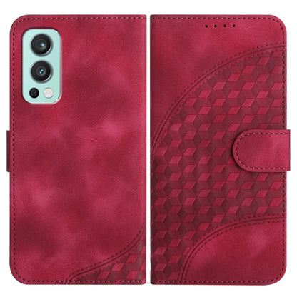 Elephant Head Embossed Phone Leather Case with Lanyard, For OnePlus Nord CE 5G, For OnePlus Nord 2 5G, For OnePlus 9 Pro