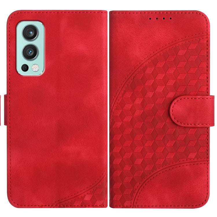 Elephant Head Embossed Phone Leather Case with Lanyard, For OnePlus Nord CE 5G, For OnePlus Nord 2 5G, For OnePlus 9 Pro