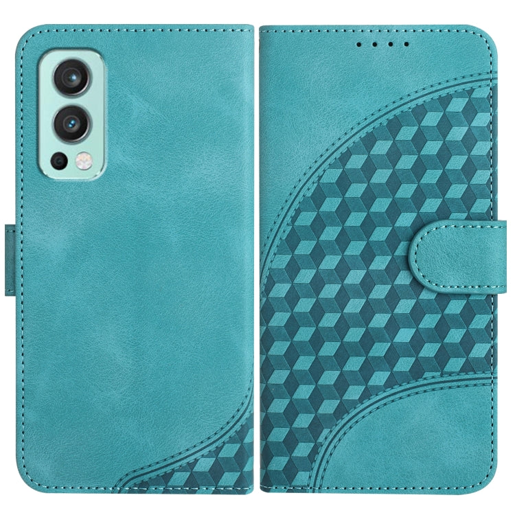 Elephant Head Embossed Phone Leather Case with Lanyard, For OnePlus Nord CE 5G, For OnePlus Nord 2 5G, For OnePlus 9 Pro