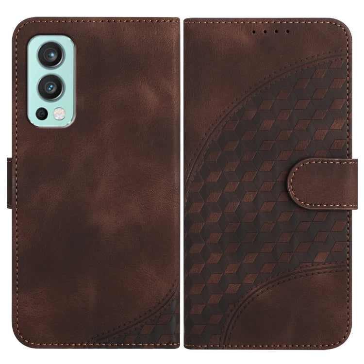 Elephant Head Embossed Phone Leather Case with Lanyard, For OnePlus Nord CE 5G, For OnePlus Nord 2 5G, For OnePlus 9 Pro