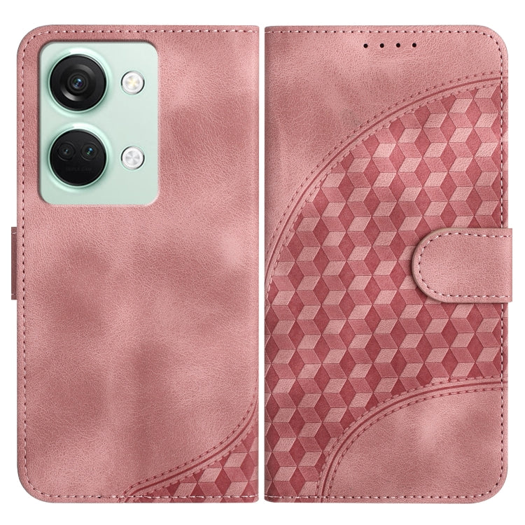 Elephant Head Embossed Phone Leather Case with Lanyard, For OnePlus Ace 2V, For OnePlus 11, For OnePlus 9R 5G