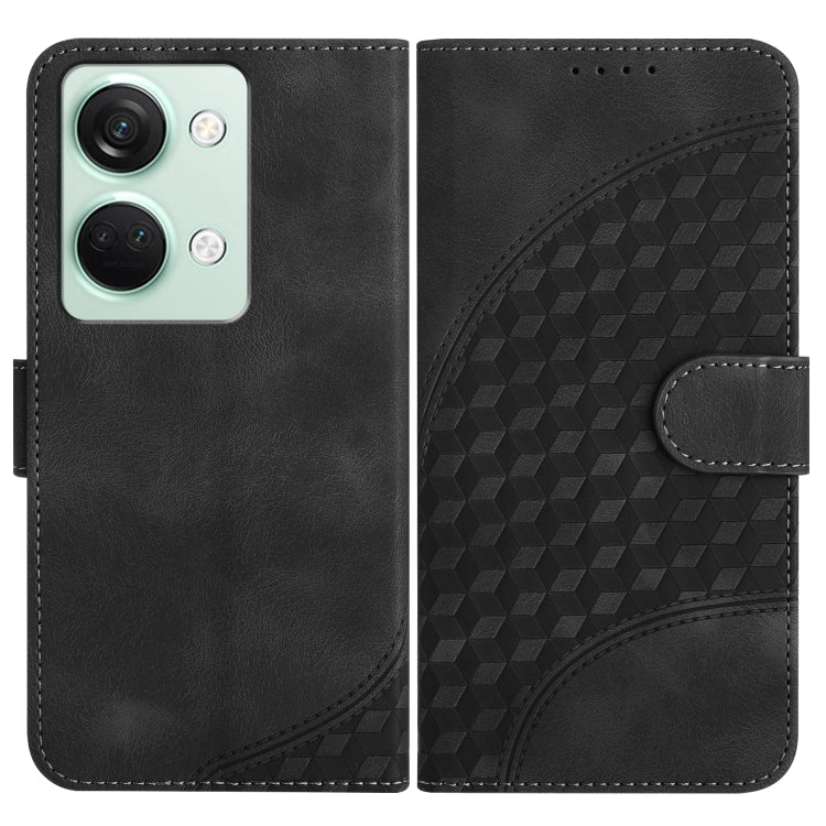 Elephant Head Embossed Phone Leather Case with Lanyard, For OnePlus Ace 2V, For OnePlus 11, For OnePlus 9R 5G