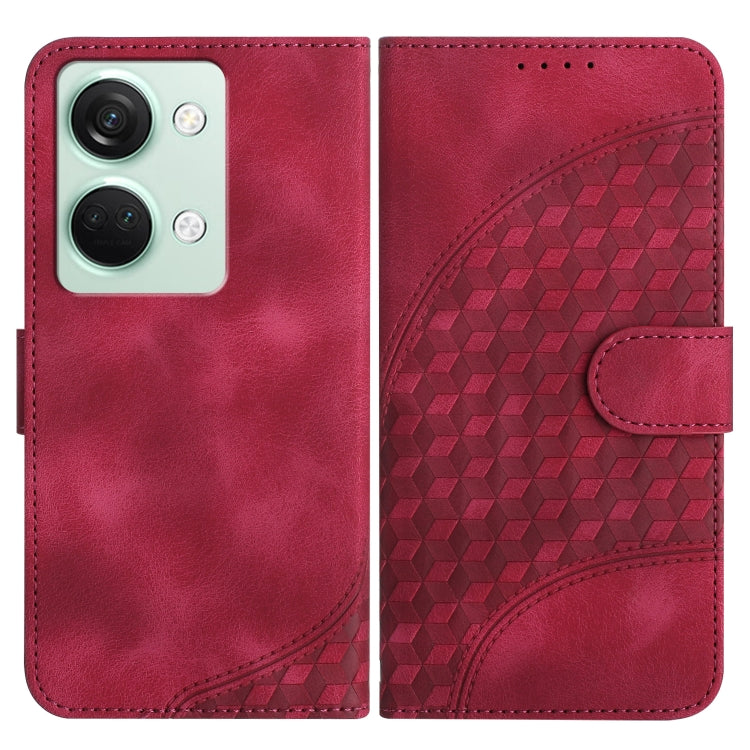 Elephant Head Embossed Phone Leather Case with Lanyard, For OnePlus Ace 2V, For OnePlus 11, For OnePlus 9R 5G
