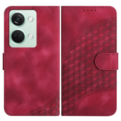 Elephant Head Embossed Phone Leather Case with Lanyard, For OnePlus Ace 2V, For OnePlus 11, For OnePlus 9R 5G