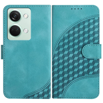 Elephant Head Embossed Phone Leather Case with Lanyard, For OnePlus Ace 2V, For OnePlus 11, For OnePlus 9R 5G