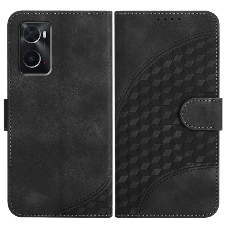 Elephant Head Embossed Phone Leather Case with Lanyard, For OPPO A36 / A76 / A96 / K10 4G, For OPPO A16, For OPPO Reno6 Pro+ 5G