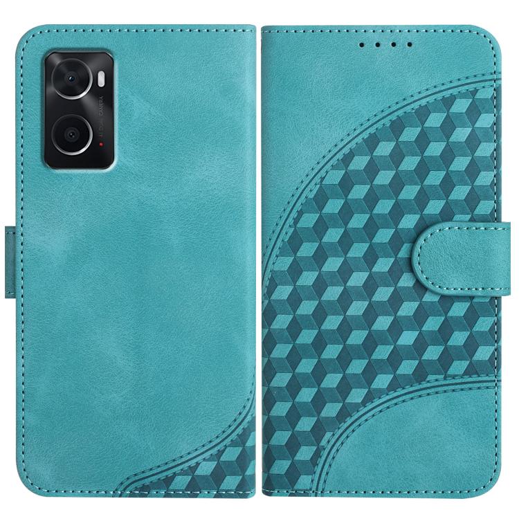 Elephant Head Embossed Phone Leather Case with Lanyard, For OPPO A36 / A76 / A96 / K10 4G, For OPPO A16, For OPPO Reno6 Pro+ 5G