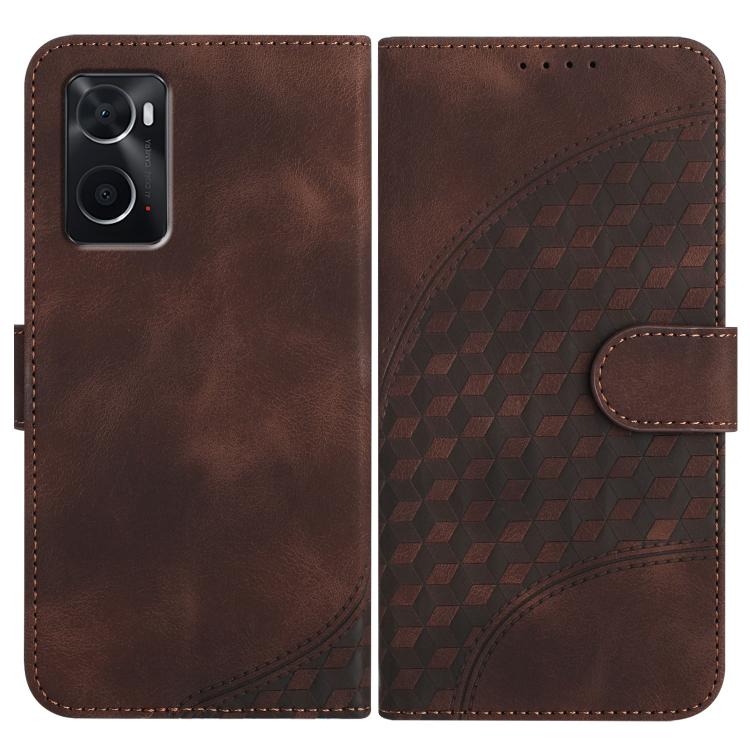 Elephant Head Embossed Phone Leather Case with Lanyard, For OPPO A36 / A76 / A96 / K10 4G, For OPPO A16, For OPPO Reno6 Pro+ 5G