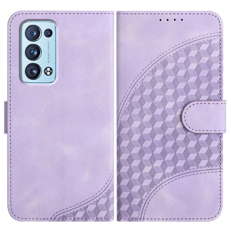 Elephant Head Embossed Phone Leather Case with Lanyard, For OPPO A36 / A76 / A96 / K10 4G, For OPPO A16, For OPPO Reno6 Pro+ 5G