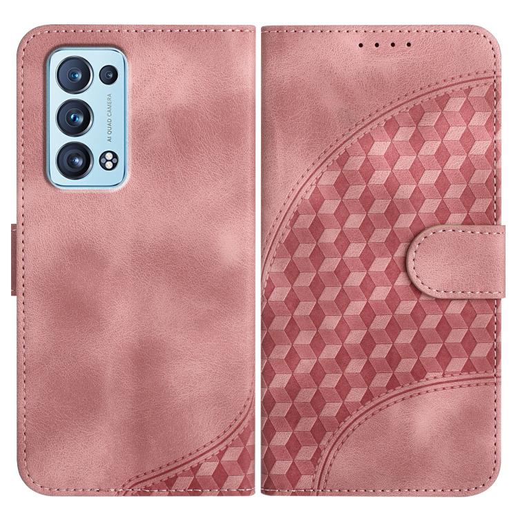 Elephant Head Embossed Phone Leather Case with Lanyard, For OPPO A36 / A76 / A96 / K10 4G, For OPPO A16, For OPPO Reno6 Pro+ 5G