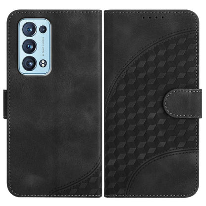 Elephant Head Embossed Phone Leather Case with Lanyard, For OPPO A36 / A76 / A96 / K10 4G, For OPPO A16, For OPPO Reno6 Pro+ 5G