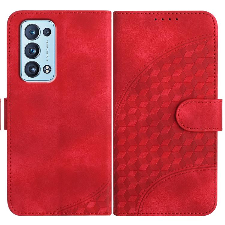 Elephant Head Embossed Phone Leather Case with Lanyard, For OPPO A36 / A76 / A96 / K10 4G, For OPPO A16, For OPPO Reno6 Pro+ 5G