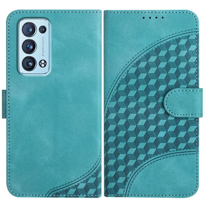 Elephant Head Embossed Phone Leather Case with Lanyard, For OPPO A36 / A76 / A96 / K10 4G, For OPPO A16, For OPPO Reno6 Pro+ 5G