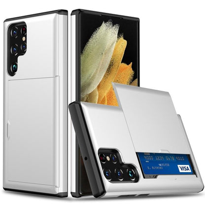 Shockproof Armor Phone Case with Card Slot, For Samsung Galaxy S25+ 5G, For Samsung Galaxy S25 Ultra 5G