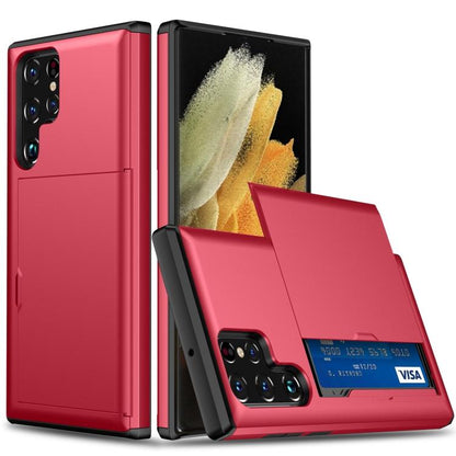 Shockproof Armor Phone Case with Card Slot, For Samsung Galaxy S25+ 5G, For Samsung Galaxy S25 Ultra 5G