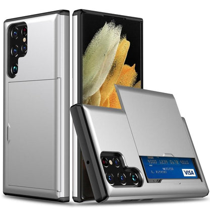 Shockproof Armor Phone Case with Card Slot, For Samsung Galaxy S25+ 5G, For Samsung Galaxy S25 Ultra 5G