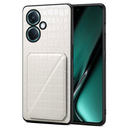 Denior Imitation Crocodile Leather Back Phone Case with Holder, For OPPO K11 / OnePlus Nord CE3 5G, For OPPO K11x 5G / OnePlus Nord CE3 Lite, For OnePlus Ace 2 Pro 5G, For OnePlus Ace 2V / Nord 3 5G