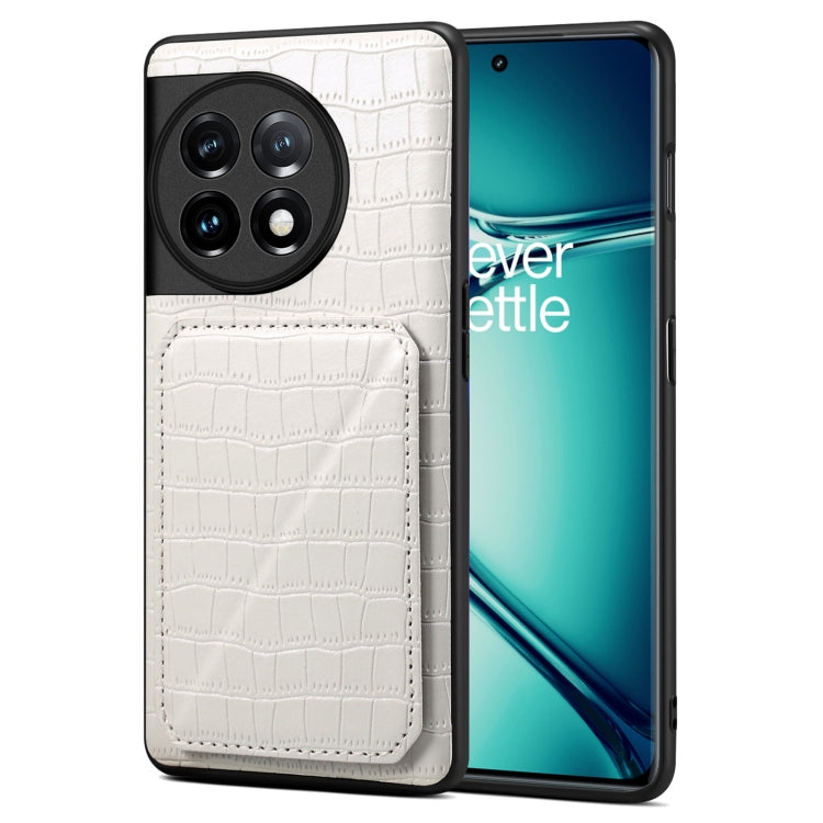 Denior Imitation Crocodile Leather Back Phone Case with Holder, For OPPO K11 / OnePlus Nord CE3 5G, For OPPO K11x 5G / OnePlus Nord CE3 Lite, For OnePlus Ace 2 Pro 5G, For OnePlus Ace 2V / Nord 3 5G