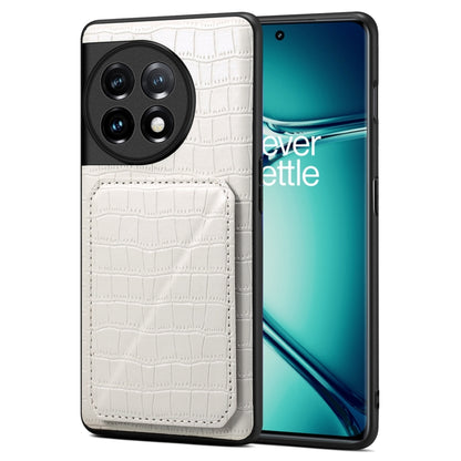 Denior Imitation Crocodile Leather Back Phone Case with Holder, For OPPO K11 / OnePlus Nord CE3 5G, For OPPO K11x 5G / OnePlus Nord CE3 Lite, For OnePlus Ace 2 Pro 5G, For OnePlus Ace 2V / Nord 3 5G