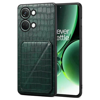 Denior Imitation Crocodile Leather Back Phone Case with Holder, For OPPO K11 / OnePlus Nord CE3 5G, For OPPO K11x 5G / OnePlus Nord CE3 Lite, For OnePlus Ace 2 Pro 5G, For OnePlus Ace 2V / Nord 3 5G